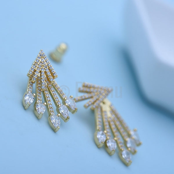 YGP Five Line Swiss CZ Studs - Enumu