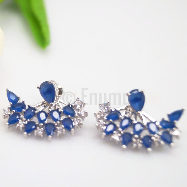 Blue Sapphire Studs / Earrings - Enumu