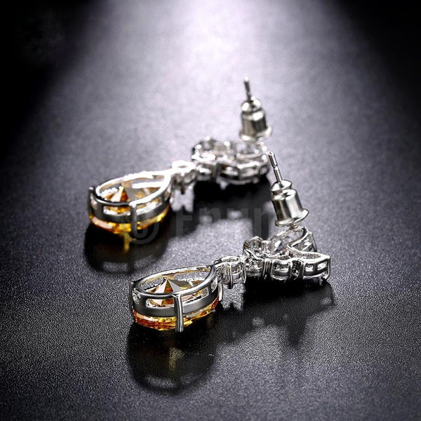 Yellow Citrine Necklace set - Enumu