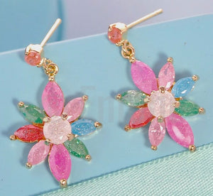 Multi Color Ice Shine Earrings - Enumu