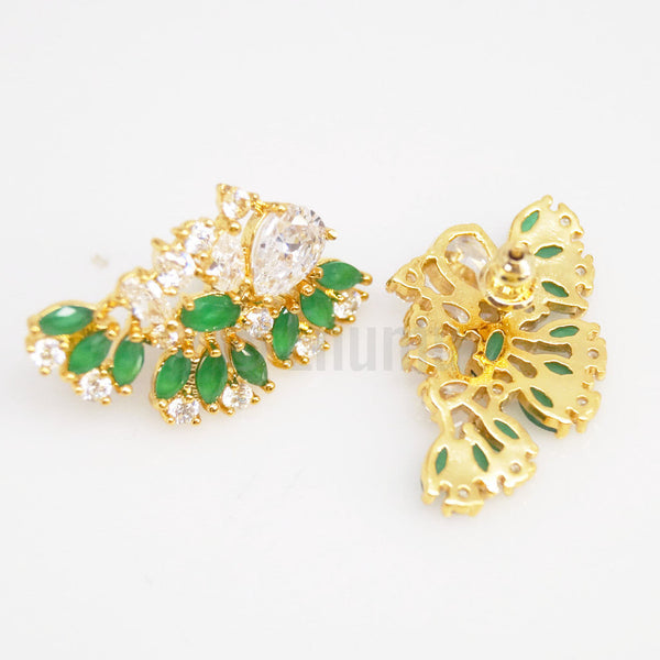 Big Emerald Studs / Earrings - Enumu