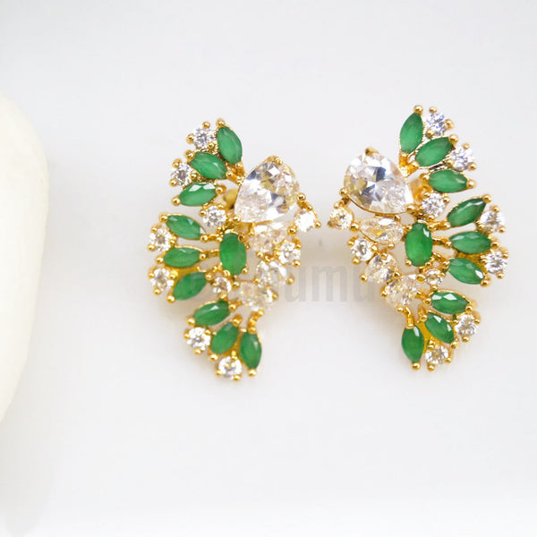 Big Emerald Studs / Earrings - Enumu