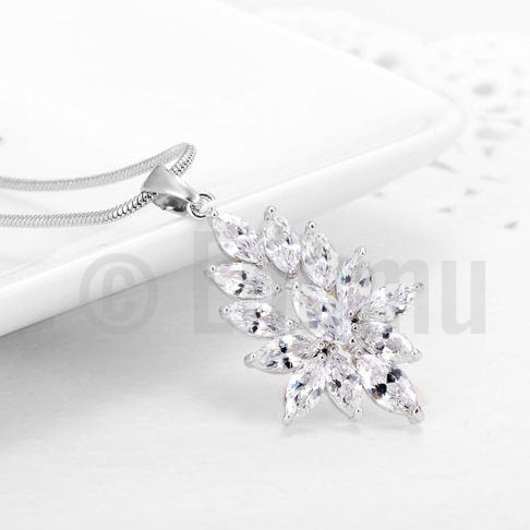 Swiss Zircon Necklace Set - Enumu
