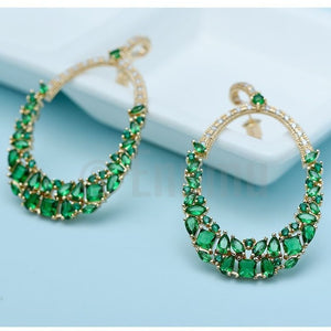 YGP Emerald Dangle Earrings - Enumu