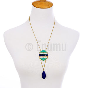 Green and Blue Necklace - Enumu