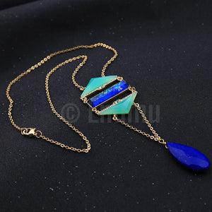 Green and Blue Necklace - Enumu
