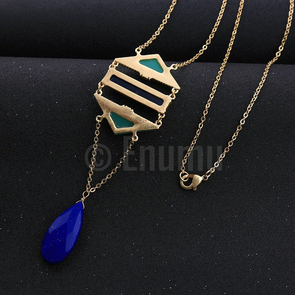 Green and Blue Necklace - Enumu