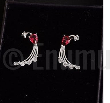 Ruby Peacock Small Studs - Enumu