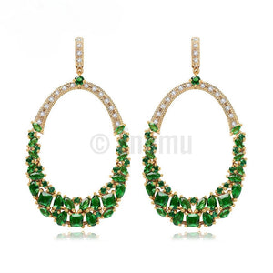 YGP Emerald Dangle Earrings - Enumu