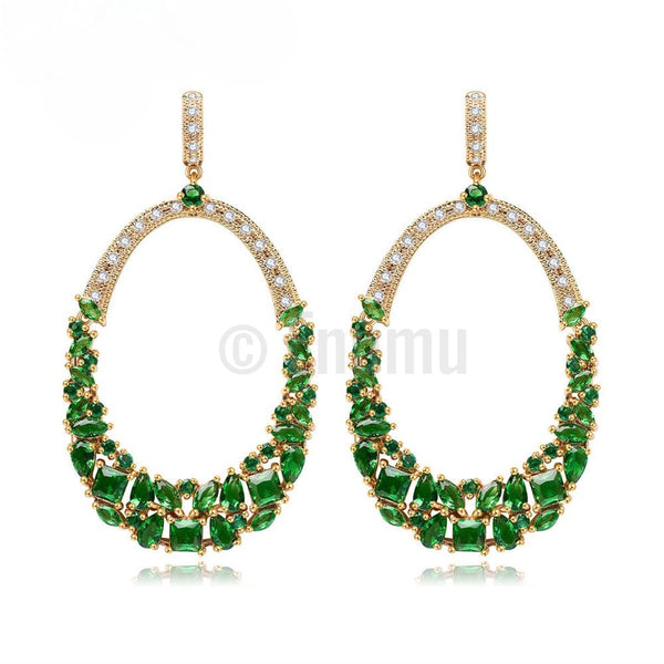 YGP Emerald Dangle Earrings - Enumu