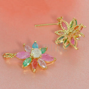 Multi Color Ice Shine Earrings - Enumu