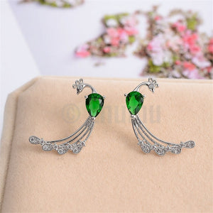 Emerald Peacock Small Studs - Enumu