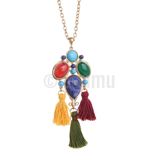Uncut Stone Pendant with Chain - Enumu