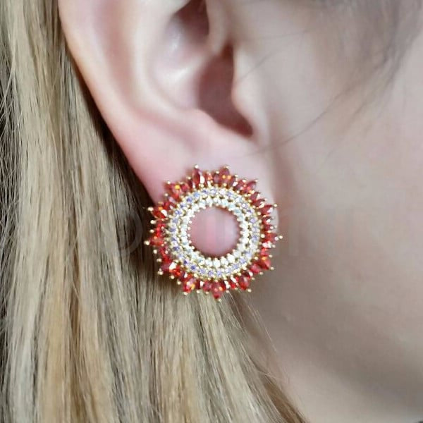 Blazing Sun Stud Earrings - Enumu