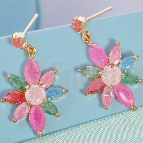 Multi Color Ice Shine Earrings - Enumu