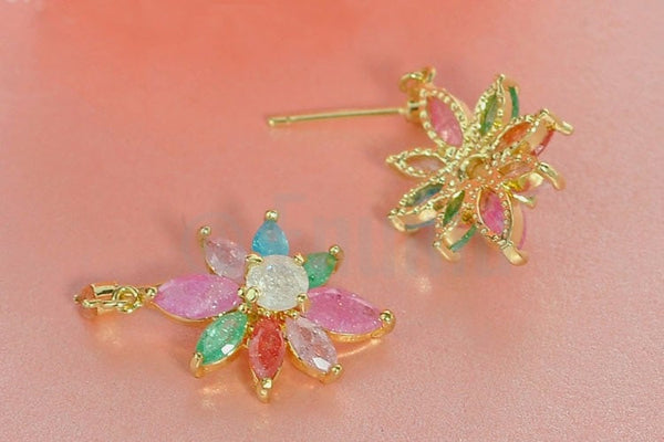 Multi Color Ice Shine Earrings - Enumu