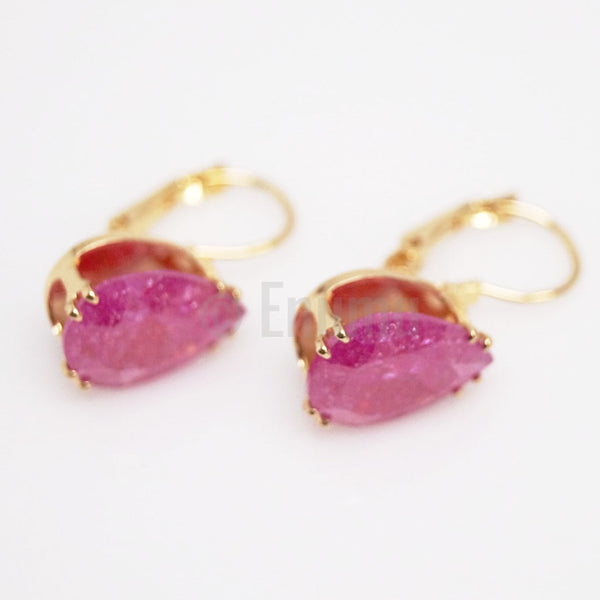 YGP Purple Ice StoneClip on Earrings - Enumu