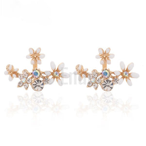 White Flower Studs/ Earrings - Enumu