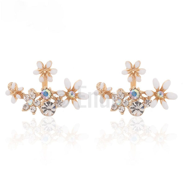 White Flower Studs/ Earrings - Enumu