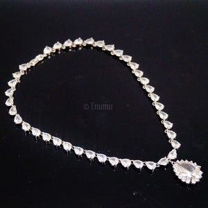 Swiss Zircon Diamond Drop Necklace - Enumu
