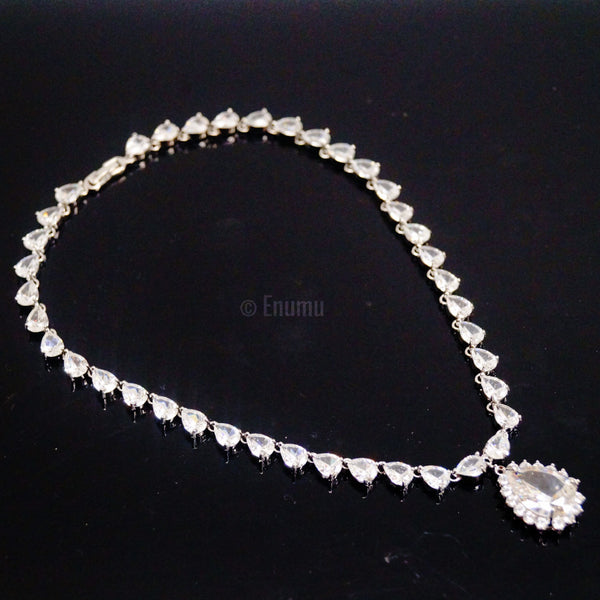 Swiss Zircon Diamond Drop Necklace - Enumu