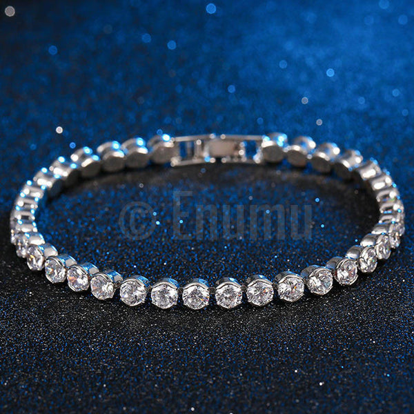 Single Line Solitaire Bracelet - Enumu