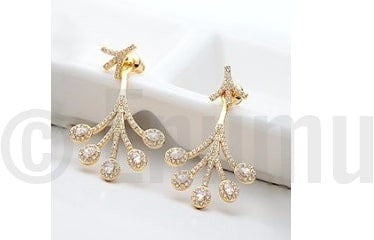 Yellow Gold Plated Earrings - Enumu