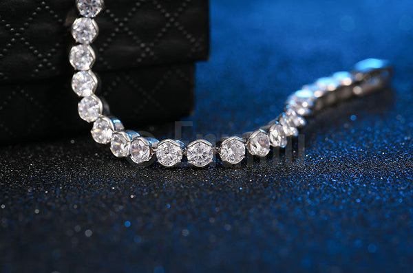 Embellished Diamond Look Single Line Bangles - Sanvi Jewels Pvt. Ltd. -  424033