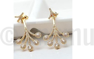 Yellow Gold Plated Earrings - Enumu
