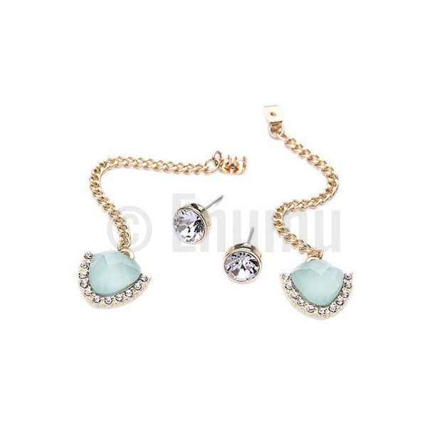 Light Blue Long Dangle Earrings - Enumu