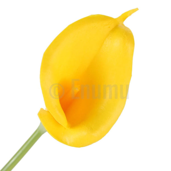 10 Pcs Yellow Calla Lilies Artificial Flowers - Enumu