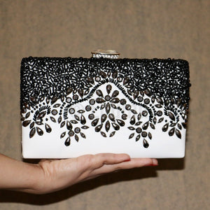 Black Beads Party Clutch - Enumu