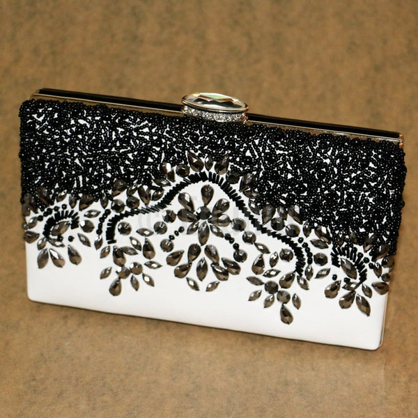 Black Beads Party Clutch - Enumu
