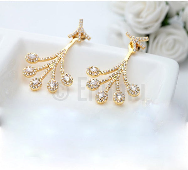 Yellow Gold Plated Earrings - Enumu