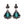 Load image into Gallery viewer, Blue and Black Party Long Earrings - Enumu
