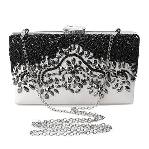 Black Beads Party Clutch - Enumu