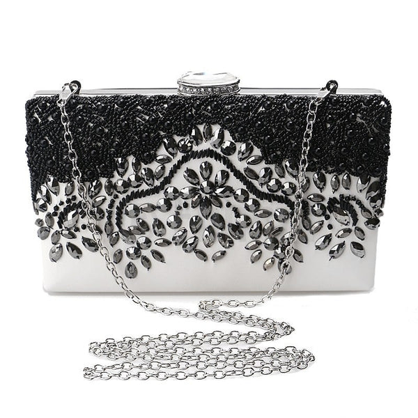Black Beads Party Clutch - Enumu