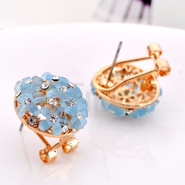 Big Blue stone Earrings d