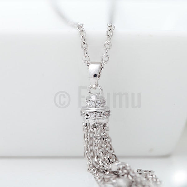Super Long Pearl Pendant with Chain - Enumu