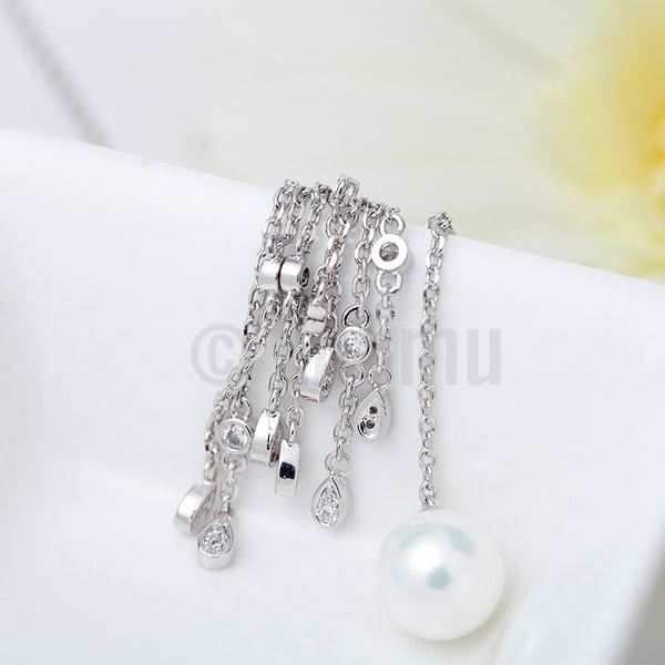 Super Long Pearl Pendant with Chain - Enumu