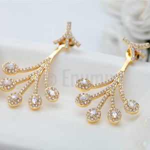 Yellow Gold Plated Earrings - Enumu