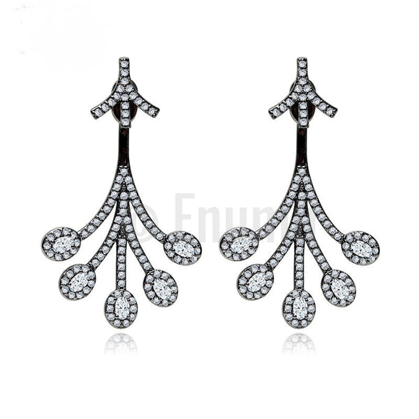 Black Gold Plated Earrings - Enumu