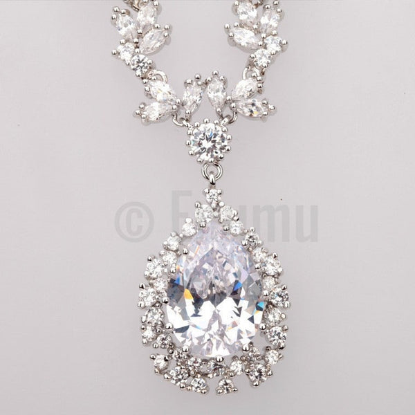 Diamond Drop Necklace set - Enumu