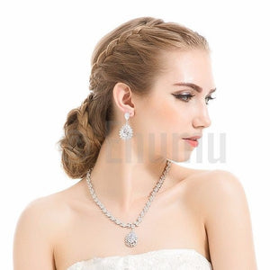 Diamond Drop Necklace set - Enumu