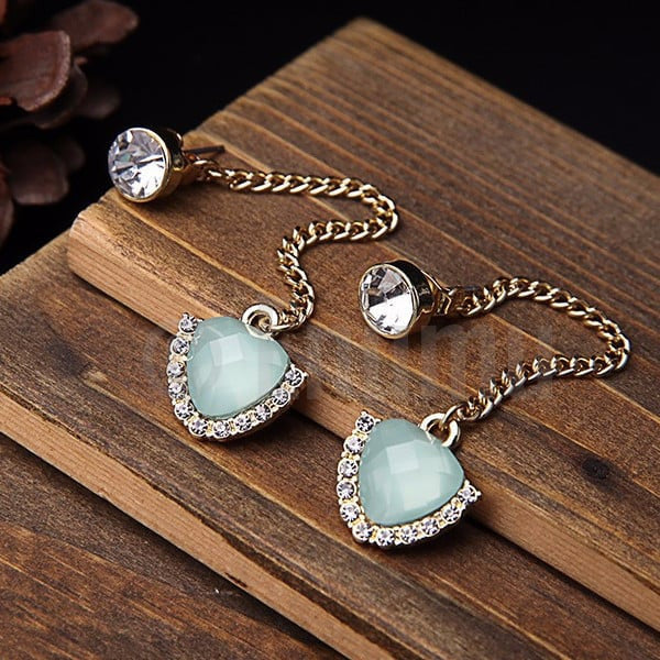 Light Blue Long Dangle Earrings - Enumu