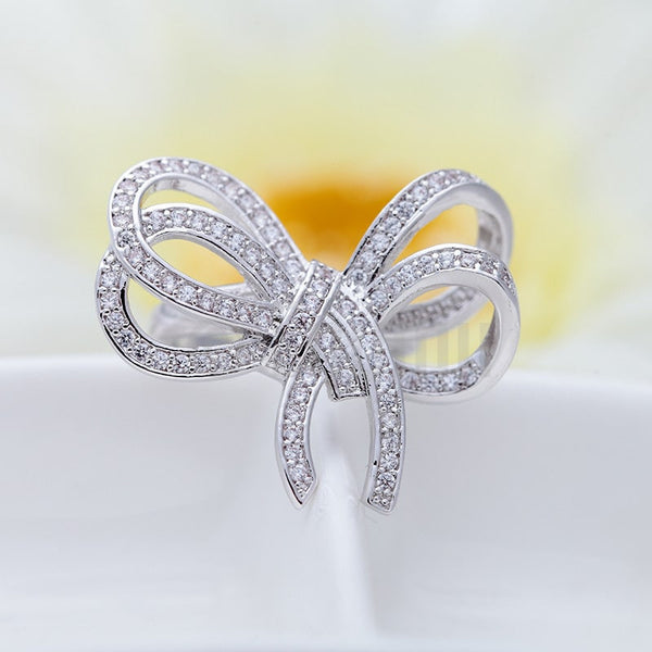 Adjustable Open Big Bow Ring - Enumu