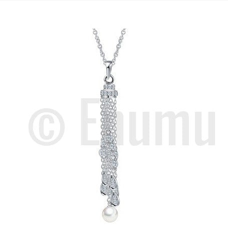 Super Long Pearl Pendant with Chain - Enumu