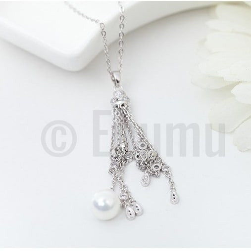 Super Long Pearl Pendant with Chain - Enumu