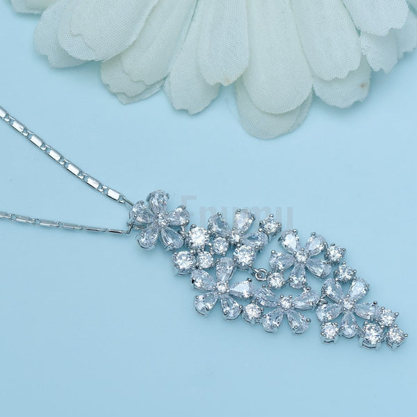 Flower Bouquet Pendant with Chain - Enumu