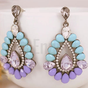 Super Big Purple Dangle Earrings - Enumu